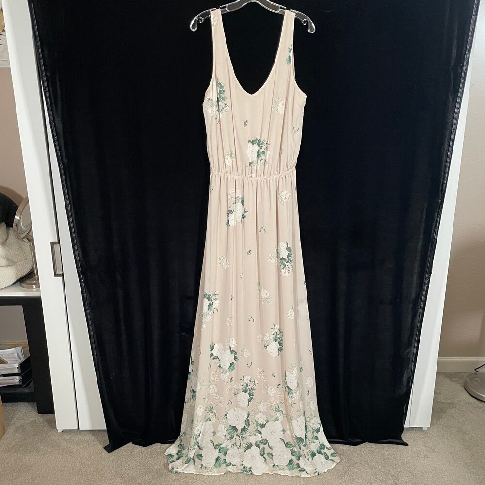 Show Me Your Mumu Kendall Maxi Dress Beige Taupe Floral Print‎ Gown XL - Picture 2 of 6